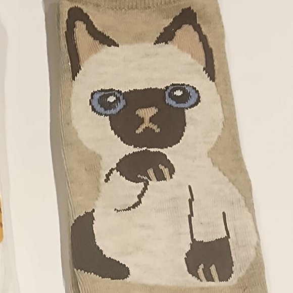 SET OF FIVE PAIR CARTOON CAT FOOTIES NWOT - Picture 7 of 8